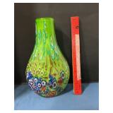 Hand blown art glass vase