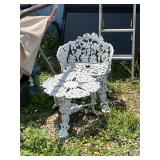 Cast iron chair & table