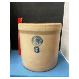 Louisville Pottery Co.Crock #3 with crack