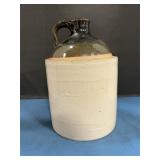Crock jug w/ handle 9" T