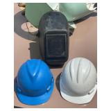 Welders helmet & hard hats