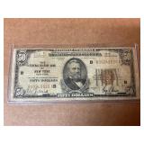 1929 $50 National Bank Note from New York
