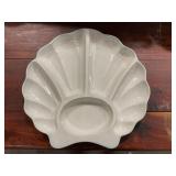 Shell stoneware relish tray 16 1/2"X 15 1/2"