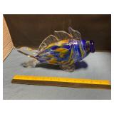 Hand blown multicolor glass fish