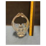 Hand blown marked Harp Basket