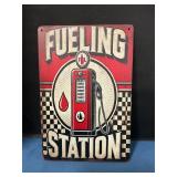 Fueling Station Advertising Tin Sign 8" x 12"
