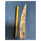 Vintage replica Scrimshaw tusk