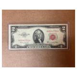 1953B  Red Seal Two Dollar Bill