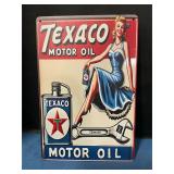 Texaco motor oil Advertising tin sign 8" x 12"