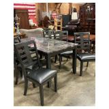 Black & Gray table w/ 6 chairs