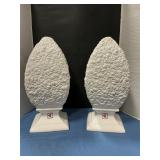 Pair of Portuguese Porcelain decorations 16" T