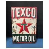 Texco motor oil Advertising tin sign 8" x 12"