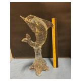 Blown Art glass dolphin
