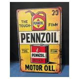Pennzoil motor oil Advertising tin sign 8" x 12"