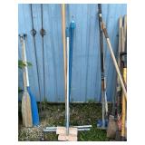 Squeegee/hose broom cleaners