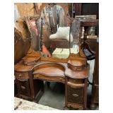 Antique Vanity w/ triple Mirrors Matches 151 & 153