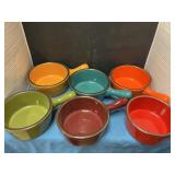 Stoneware soup bowls w/ handles