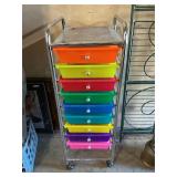 9- Drawer Storage Utility car w/ rainbow bins