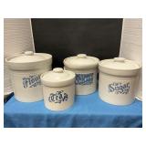 Ceramic canister set w/ few chips