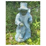 Boy yard art made a plastic
