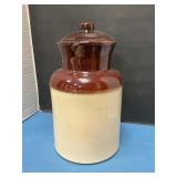 McCoy pottery ceramic milk can w/ lid