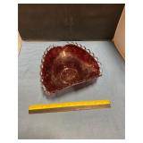 Vintage Handblown Bullicante Ruby Art Glass