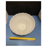 Milk glass serving bowl