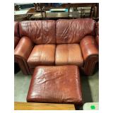Leather loveseat w/ ottoman matches 209 & 111