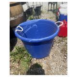 Plastic bucket with handles