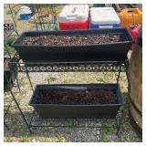 Metal 2-tier raised garden planter