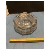 Covered glass candy dish