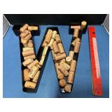 Metal W Letter w/ wine corks