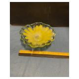 Hand blown glass bowl