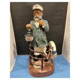Sea Captain  ceramic & Solar Powered figurine 18