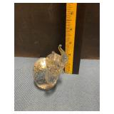Elephant shaped  glass paperweight