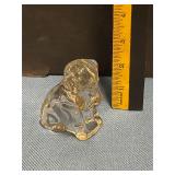 Dog shaped  glass paperweight
