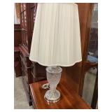 Crystal Table lamp w/ shade 32" T