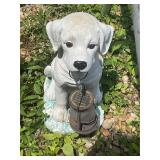 Dog yard art made of plastic