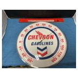 Chevron Gas Thermometer 12" Round