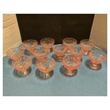 Depression glass custard cups 12 total