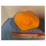 Glass ruffle bowl