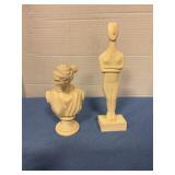 Greek inspired decor statues 6&9 inches tall