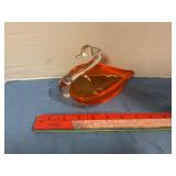 Vintage glass swan