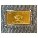One Troy Ounce Silver Bar