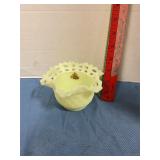 Fenton custard glass candy dish