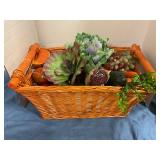 Basket with fruit & vegetables