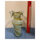 Hand blown art glass vase