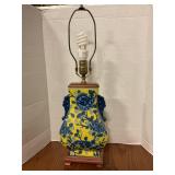Porcelain floral lamp NO SHADE