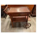 Wooden Serving Cart with removable tray