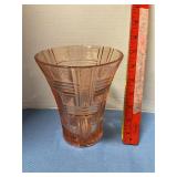 Vintage pink depression vase